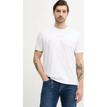 Pánské tričko Tričko Paul&Shark bílá barva, s potiskem, C0P1239 00X, vel. M