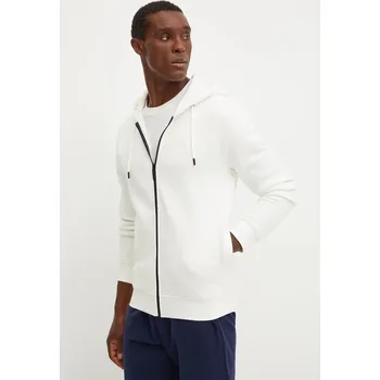 Pánská mikina Mikina Guess pánská, bílá barva, s kapucí, melanžová Z2YQ28.K9V31 01X, vel. XXL