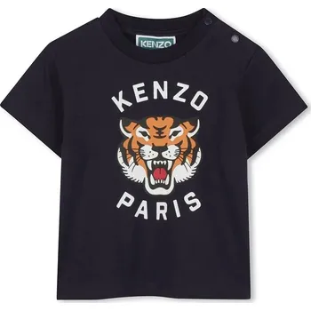 Chlapecké tričko Dětské bavlněné tričko Kenzo Kids tmavomodrá barva, s potiskem, K60971 K60971.86.102 59X, vel. 102