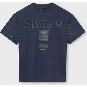 Chlapecké tričko Dětské bavlněné tričko Mayoral tmavomodrá barva, s potiskem, 6011 6011.7E.Junior.PPYA 59X, vel. 128