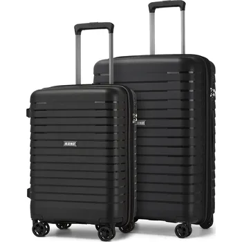 Sada 2 rozšiřitelných PP kufrů Kono - černá
