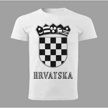 Pánské tričko tričko s vlajkou CHORVATSKA M