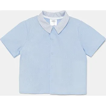 Chlapecká košile Dětská bavlněná košile Jamiks LUCIANO LUCIANO.Koszul.JLH142.B modrá 50X, vel. 86