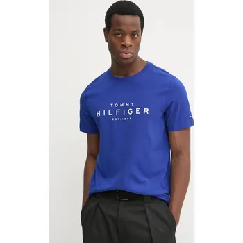 Pánské tričko Bavlněné tričko Tommy Hilfiger MW0MW37448 modrá 57X, vel. M