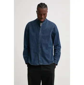 Pánská košile Bavlněná košile G-Star modrá barva, regular, se stojáčkem, D25157-D252 D25157.D252 95J, vel. L