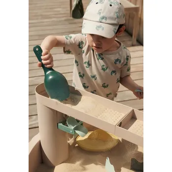 Dětské bavlněné tričko Liewood Apia Printed Shortsleeve T-shirt zelená barva, LW19845 07X, vel. 86