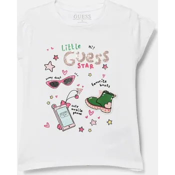Dětská móda Dětské tričko Guess K5RI14.K6YW4.PPYA bílá 00X, vel. 113-118