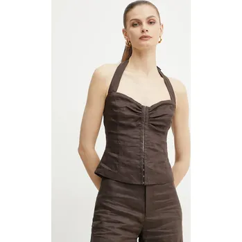 Dámská halenka Lněná halenka Bardot RIXTON 59842TB4 hnědá 98X, vel. S
