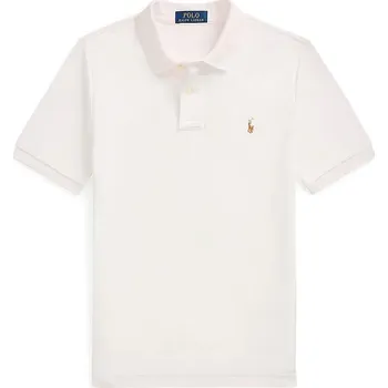 Pánská móda Dětská bavlněná polokošile Polo Ralph Lauren 323952431005 bílá 00X, vel. 136-138