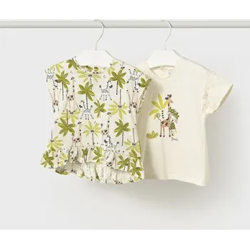 Dětské bavlněné tričko Mayoral 2-pack 1047.4H.Baby.PPYA zelená 71X, vel. 104