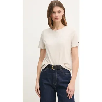 Pánské tričko Bavlněné tričko Tommy Hilfiger WW0WW40276 béžová 01X, vel. L