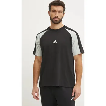 Pánské tričko Tričko adidas Essential Colorblock JD8060 černá 99X, vel. XL