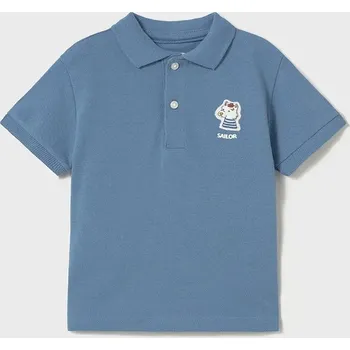 Dětská bavlněná polokošile Mayoral 1108.3E.Baby.PPYA modrá 95X, vel. 80
