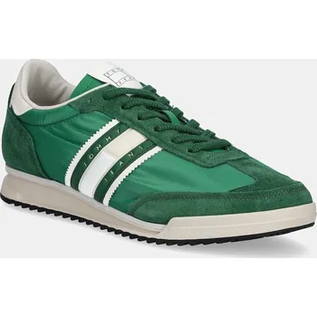 Pánské tenisky Sneakers boty Tommy Jeans RETRO RUNNER CLEATED EM0EM01527 zelená 77X, EUR 46