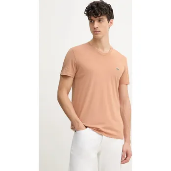 Bavlněné tričko Lacoste růžová barva, TH6710 24X, vel. S