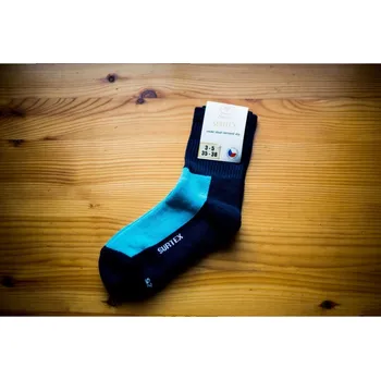 Dámské ponožky Surtex volný lem pro dospělé (75% merinové vlny) Barva: modrá s tyrkysovou, Velikost: 3 - 5 (eur 35-38)