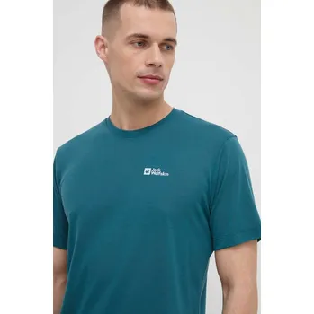 Pánské tričko Sportovní tričko Jack Wolfskin Vonnan zelená barva, 1809951 96X, vel. S