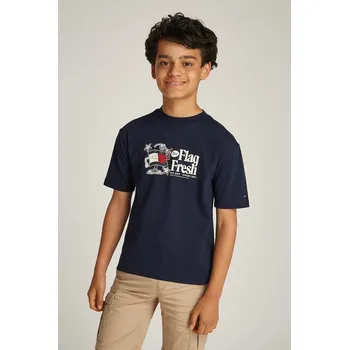 Dětské bavlněné tričko Tommy Hilfiger KB0KB09354.74.122.PPYA černá 99X, vel. 98