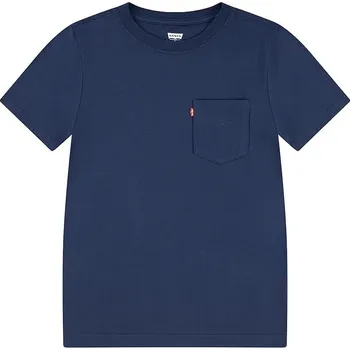 Chlapecké tričko Dětské bavlněné tričko Levi's SUNSET POCKET TEE tmavomodrá barva, 9EM359 59X, vel. 176
