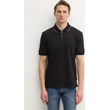 Pánské oblečení Bavlněné polo tričko BOSS 50532612 černá 99X, vel. S