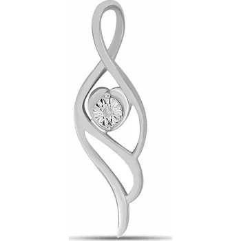 Přívěsek Přívěsek stříbrný s broušeným diamantem Ag 925 027160 DIA 3,1 cm, 1,4 g