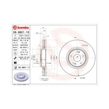 Brzdový kotouč BREMBO 09.9821.11 Brzdový kotouč Doprava Zdarma! Brembo UV-COATED Tři inovace v jednom UV ochrana lesklý kovový efekt a úcta k životnímu prostředí tři mimořádné funkce brzdových kotoučů Brembo UV-COATED Hlavní výhody technologie
