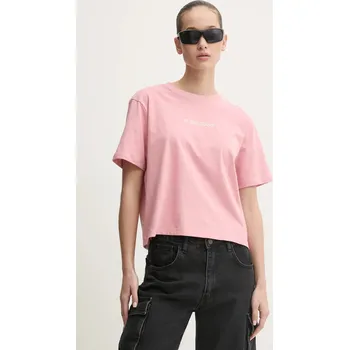 Pánské tričko Bavlněné tričko Guess Jeans W5RI42.K8HM0 růžová 39X, vel. M