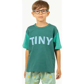 Chlapecké tričko Dětské bavlněné tričko Tinycottons COLOR BLOCK TEE SS25.159 zelená 79X, vel. 128