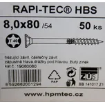 Vruty RAPI-TEC HBS 8x80mm zápustná hlava TX40 galvanický zine