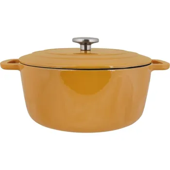 Hrnec Litinový hrnec s poklicí FONTESTIC amber gold, 28 x 13 cm