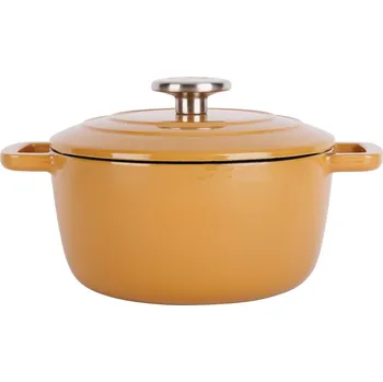 Hrnec Litinový hrnec s poklicí FONTESTIC amber gold, 20 cm x 10,5 cm, 2,7 l