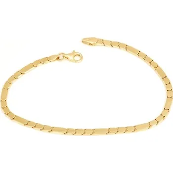 Náramek Dámský zlatý článkový náramek 19,5 cm ZLNA1591F + dárek zdarma