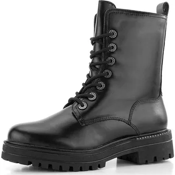 Dámské kozačky Tamaris černý kotník na vysoké platformě 1-25834-27 - 38 | P646784