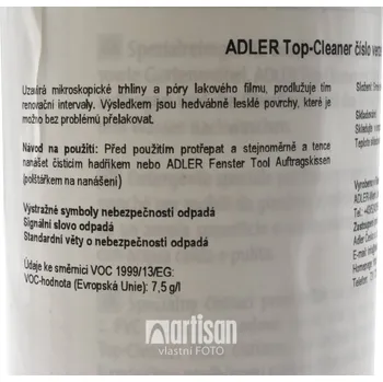 ADLER Top-Cleaner - údržbový čistič na okna 250 ml 51696