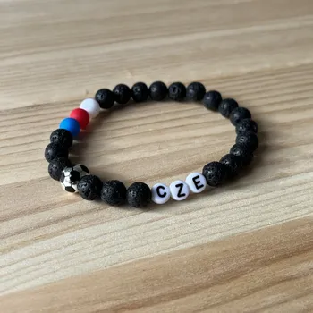 Náramek Atelier Fantazie - Náramek pro fanoušky fotbalu - Česko - 01ff001 - 13 cm