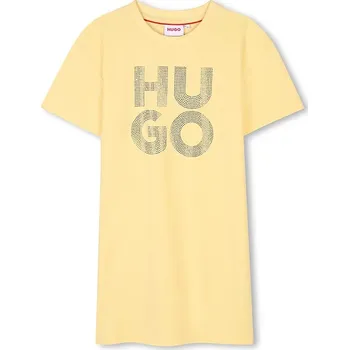 Dámské šaty Dětské bavlněné šaty HUGO G00410.162.174 žlutá 10X, vel. 162