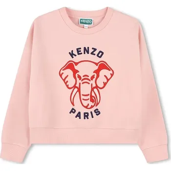 Chlapecká mikina Dětská bavlněná mikina Kenzo Kids K61048.114.150 oranžová 24X, vel. 150