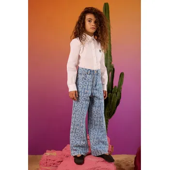 Chlapecká košile Dětská bavlněná košile Pinko KFCA003.0.CA015 bílá 00X, vel. 140