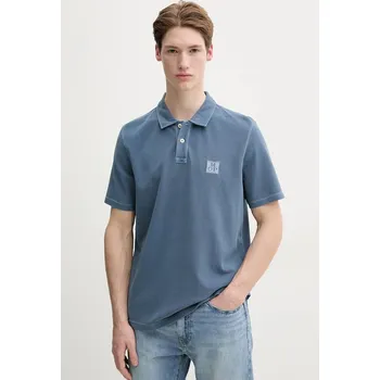 Pánské tričko Bavlněné polo tričko Marc O'Polo modrá barva, 522226653126 95X, vel. S