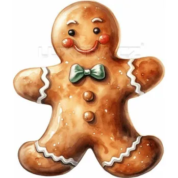 Textilní nažehlovací páska Nažehlovačka Perníček s motýlkem - 17 x 20 cm