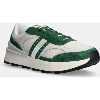 Pánské tenisky Sneakers boty Tommy Jeans TJM TECHNICAL RUNNER ESS EM0EM01537 zelená 77X, EUR 45