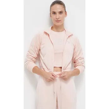 Dámská mikina Mikina Guess COUTURE dámská, růžová barva, s aplikací, V3BQ22 KBXI2 V3BQ22.KBXI2 30X, vel. L