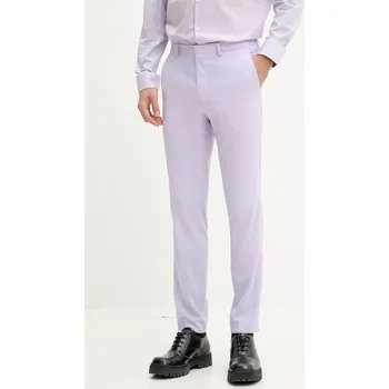 Kalhoty HUGO pánské, fialová barva, jednoduché, 50538303 04X, vel. 50