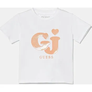 Dívčí tričko Dětské tričko Guess bílá barva, K5RI24 K6YW4 K5RI24.K6YW4.PPYA 00X, vel. 113-118
