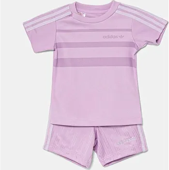 Kojenecké oblečení Kojenecká sada adidas Originals fialová barva, JC6617 40X, vel. 74