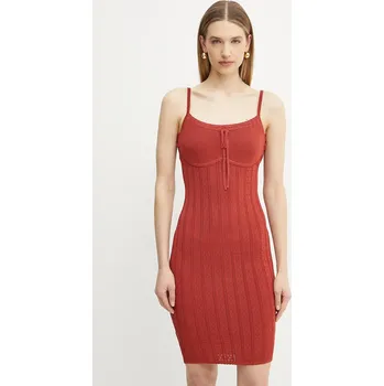 Dámské šaty Šaty Guess REINA oranžová barva, mini, W5GK67 Z3NX0 W5GK67.Z3NX0 28X, vel. L
