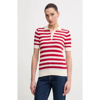 Pánské tričko Polo tričko Tommy Hilfiger WW0WW37937.PPYX červená 33X, vel. S