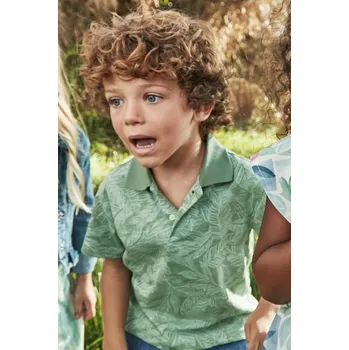 Dětská bavlněná polokošile Mayoral zelená barva, 3110 3110.5J.Mini.PPYA 76X, vel. 104