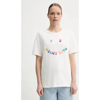 Bavlněné tričko PS Paul Smith W2R.232V.PP4959 béžová 01X, vel. XS