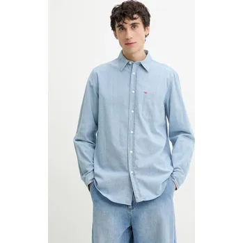 Pánské oblečení Bavlněná košile HUGO 50539312 modrá 95X, vel. M